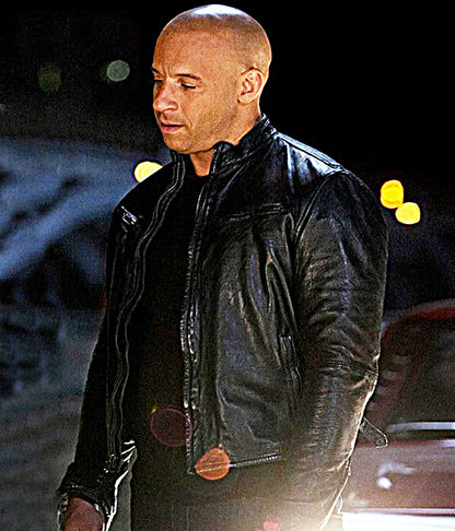 Fast & Furious 6 Dominic Toretto Black Leather Jacket
