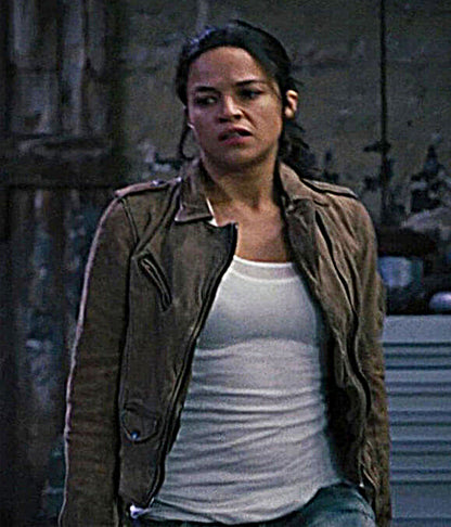 Fast & Furious 6 Letty Ortiz Brown Suede Jacket