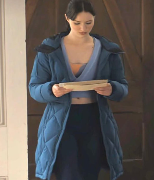 Finding Her Edge 2026 Madelyn Keys Blue Puffer Coat