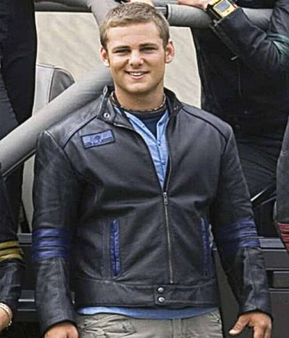 Flynn McAllistair Power Rangers RPM Black Leather Jacket