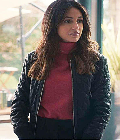 Fool Me Once 2024 Michelle Keegan Black Leather Jacket