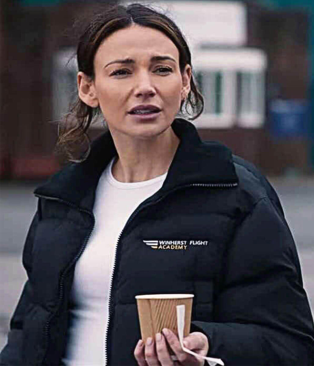 Fool Me Once 2024 Michelle Keegan Black Puffer Jacket