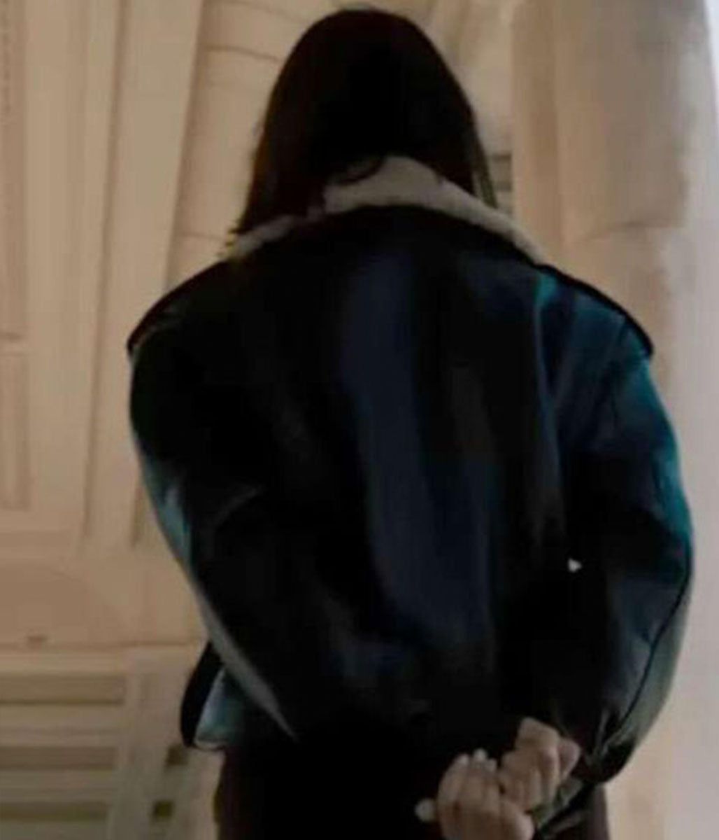 Fountain of Youth 2025 Eiza González Black Leather Jacket