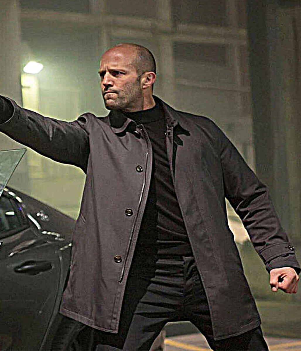 Furious 7 Jason Statham Grey Trench Coat