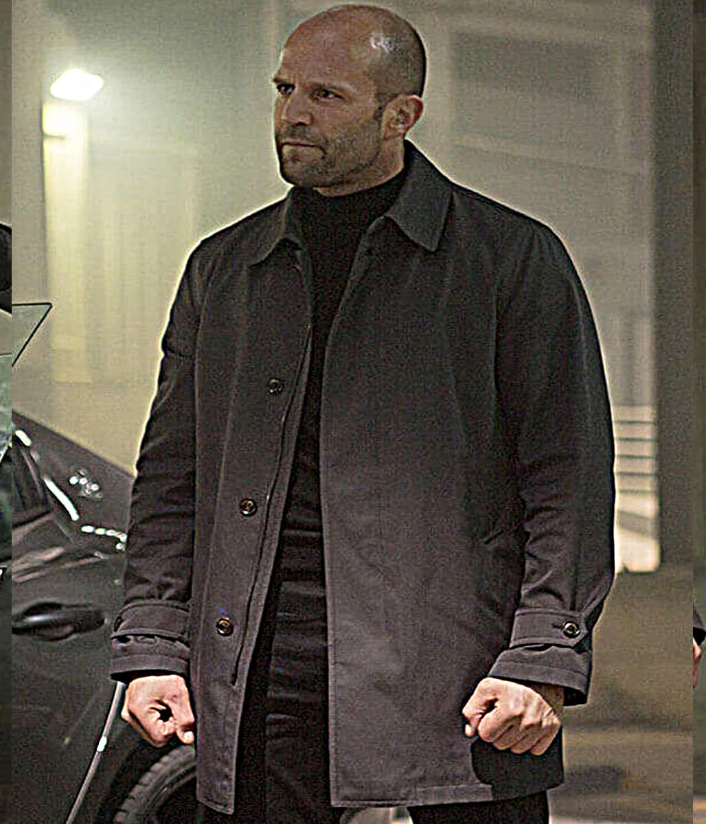 Furious 7 Jason Statham Grey Trench Coat