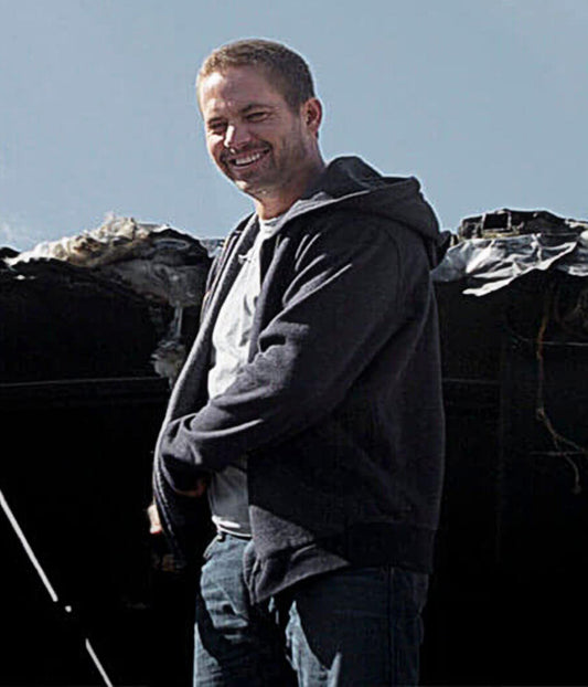 Furious 7 Paul Walker Blue Zipup Hoodie