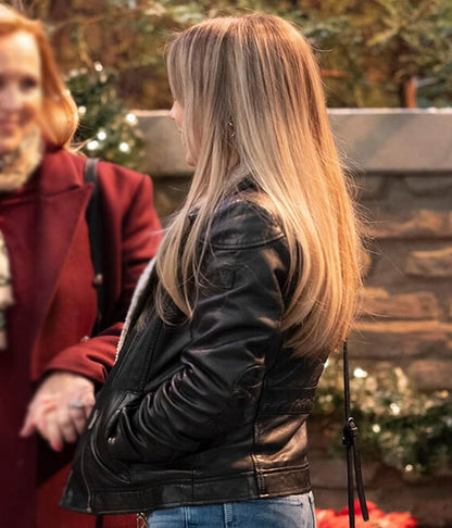 General Hospital Alexa Havins Biker Leather Jacket