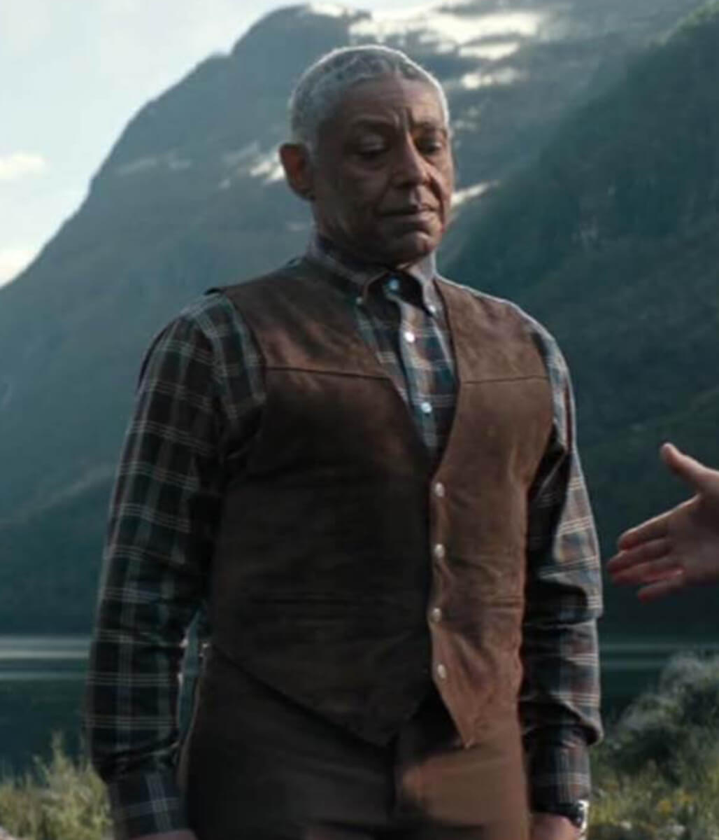 Giancarlo Esposito The Electric State 2025 Suede Vest