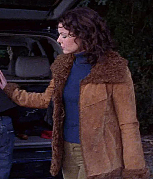 Gilmore Girls S03 Lorelai Gilmore Brown Suede Leather Jacket