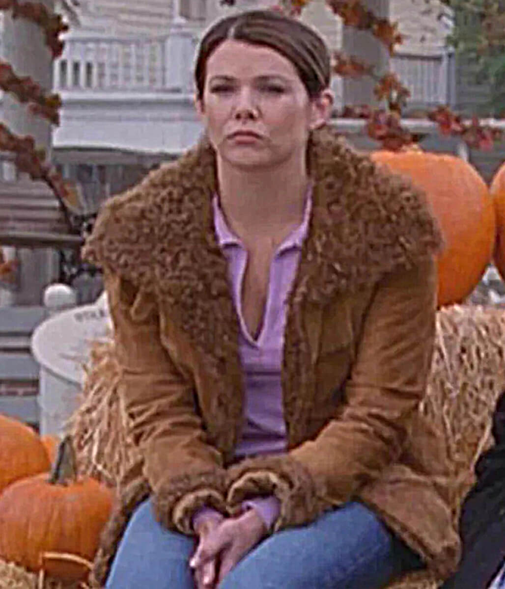 Gilmore Girls S03 Lorelai Gilmore Brown Suede Leather Jacket