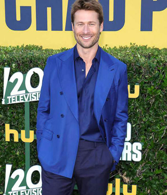 Glen Powell Chad Powers Blue Blazer