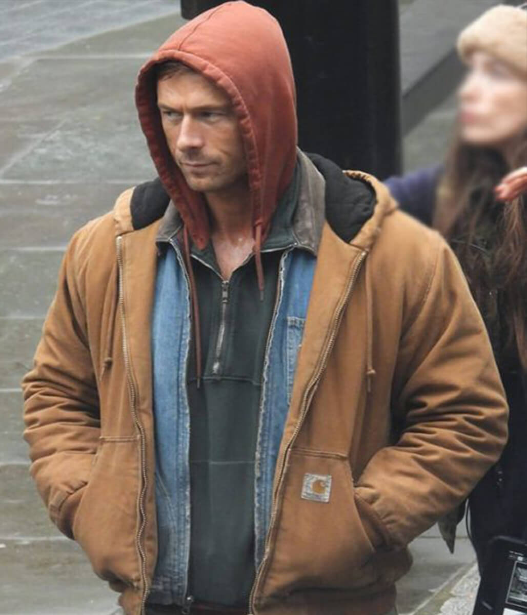 Glen Powell The Running Man 2025 Cotton Jacket