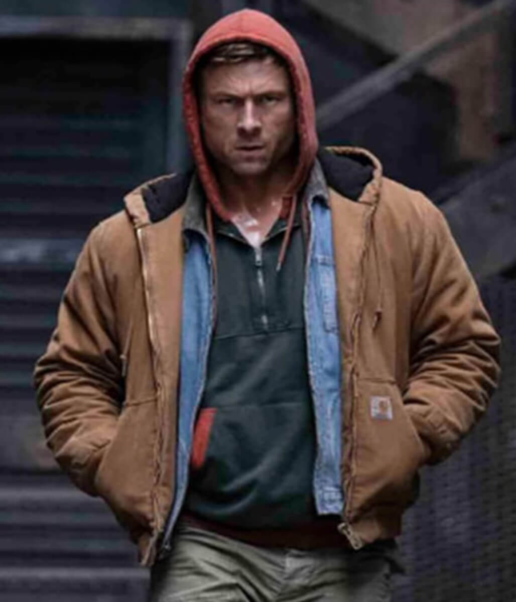 Glen Powell The Running Man 2025 Cotton Jacket