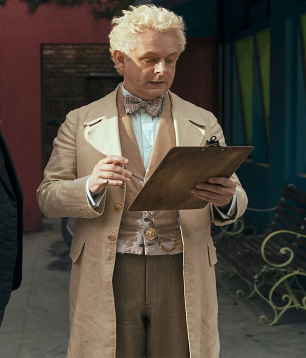 Good Omens S01 Aziraphale Beige Cotton Coat