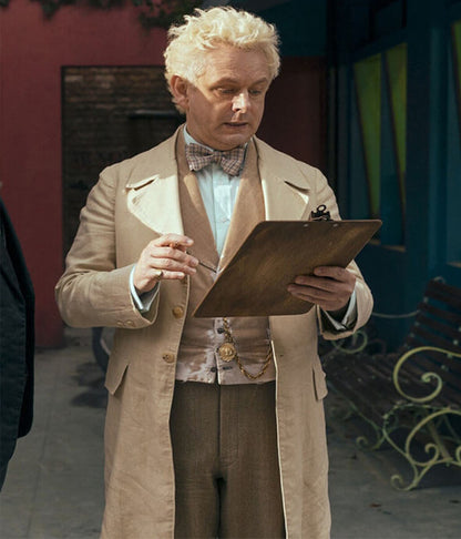 Good Omens S01 Aziraphale Beige Cotton Coat