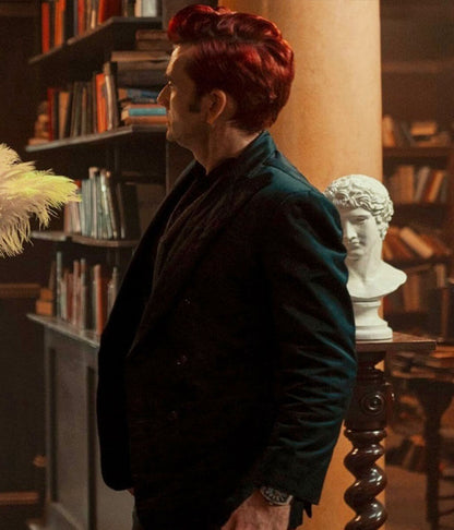 Good Omens S02 Crowley Black Wool Blazer