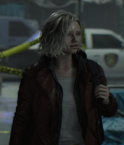 Grace Ashcroft Resident Evil Requiem Brown Leather Jacket