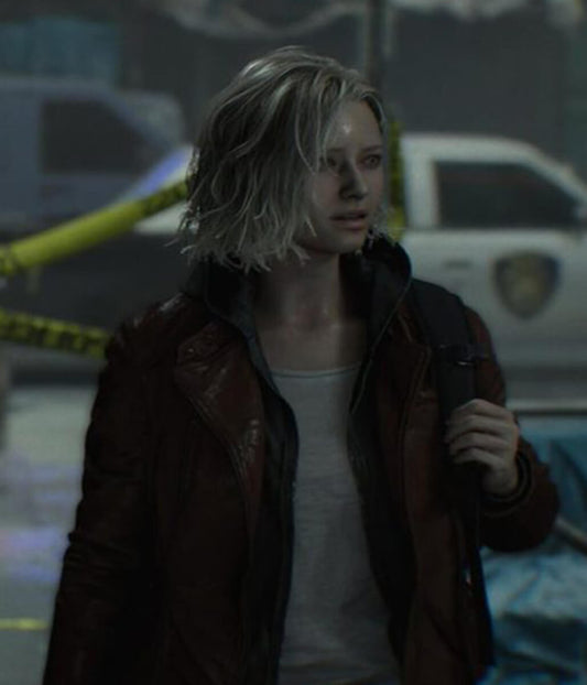 Grace Ashcroft Resident Evil Requiem Brown Leather Jacket
