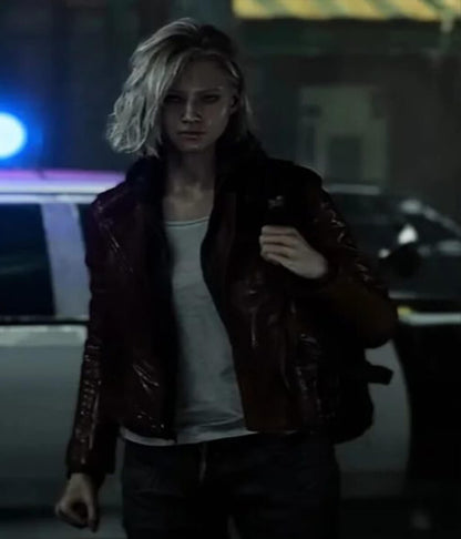 Grace Ashcroft Resident Evil Requiem Brown Leather Jacket