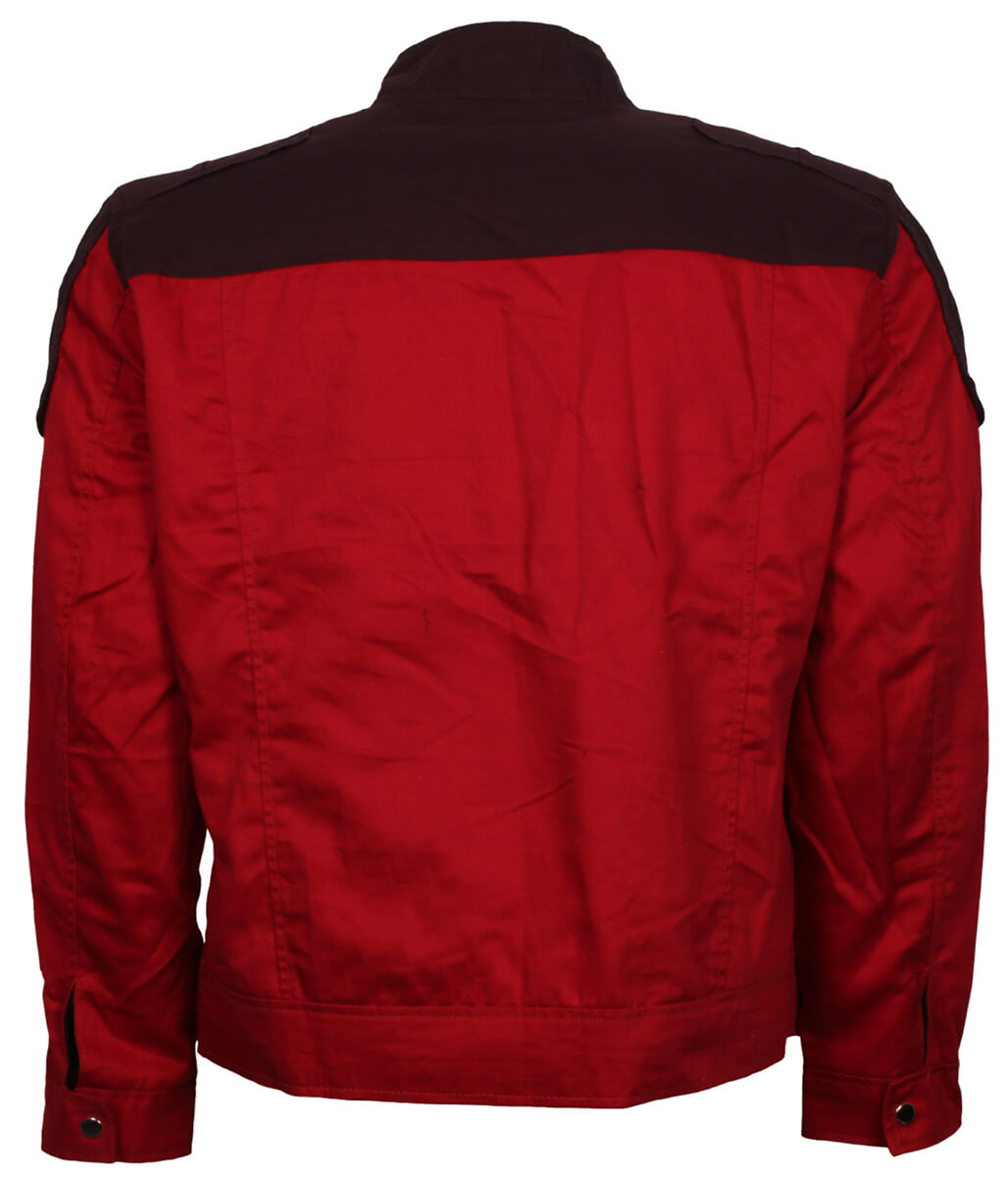 Guardians Sci-Fi Tactical Crest Patch Maroon and Red Cotton Jacket