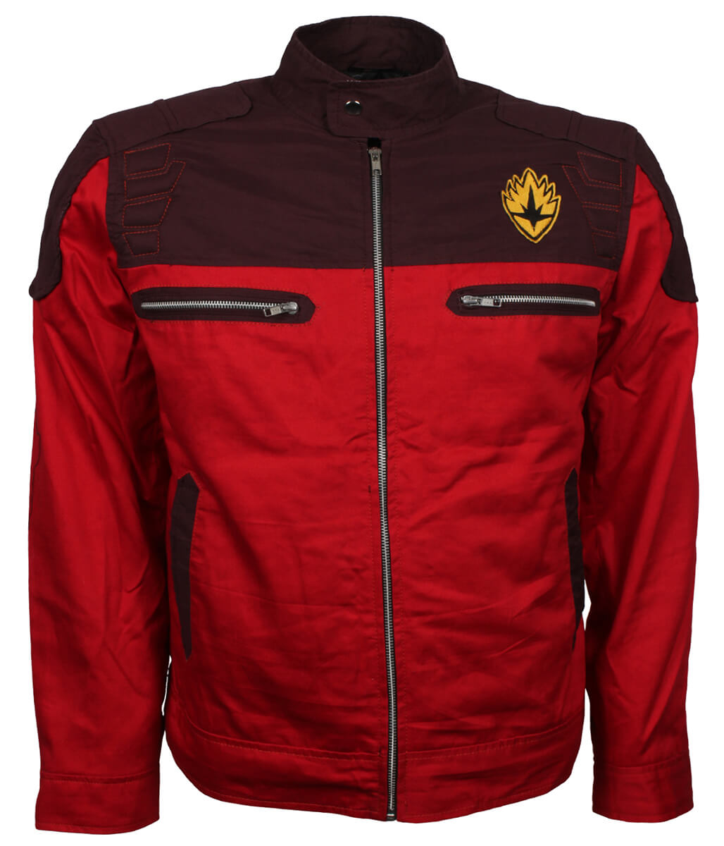 Guardians Sci-Fi Tactical Crest Patch Maroon and Red Cotton Jacket