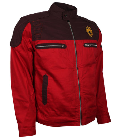 Guardians Sci-Fi Tactical Crest Patch Maroon and Red Cotton Jacket