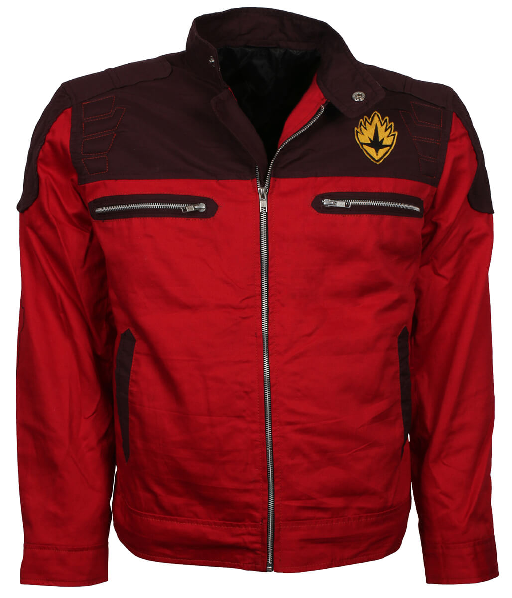 Guardians Sci-Fi Tactical Crest Patch Maroon and Red Cotton Jacket