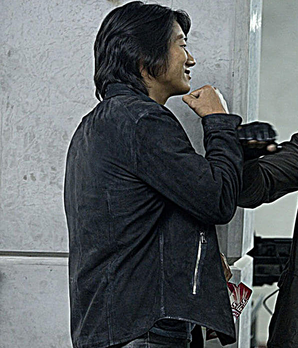 Han Lue Fast & Furious 6 Black Suede Jacket