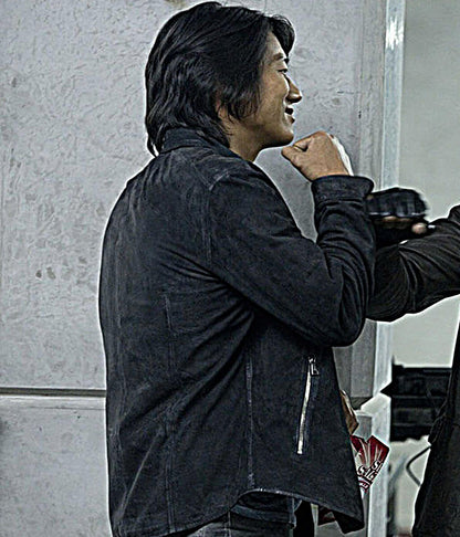 Han Lue Fast & Furious 6 Black Suede Jacket