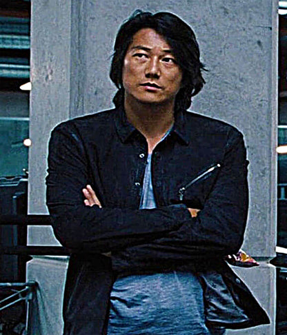 Han Lue Fast & Furious 6 Black Suede Jacket
