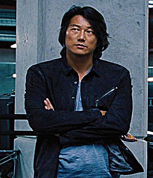 Han Lue Fast & Furious 6 Black Suede Jacket