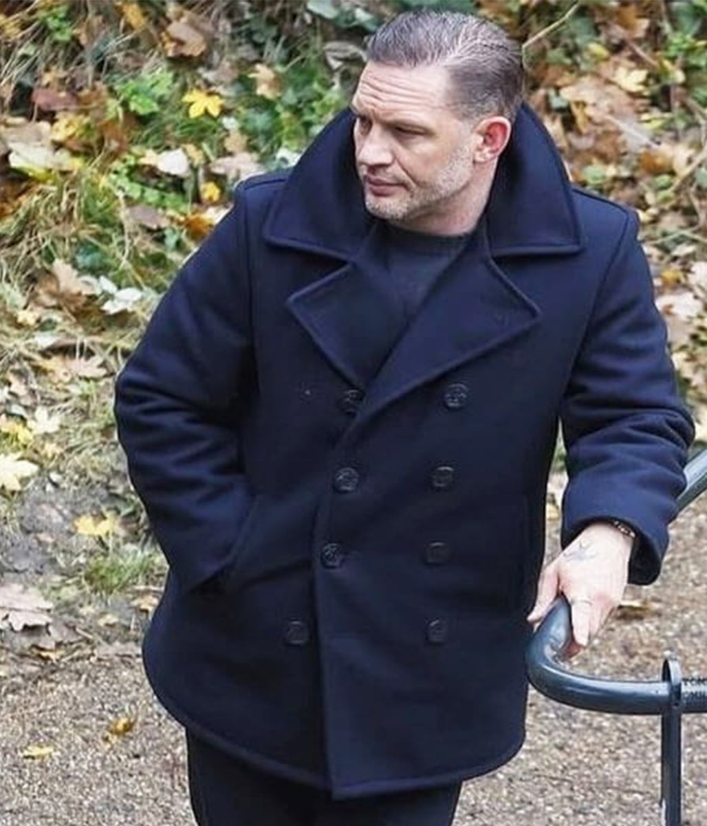 Harry Da Souza Mobland Blue Wool Coat