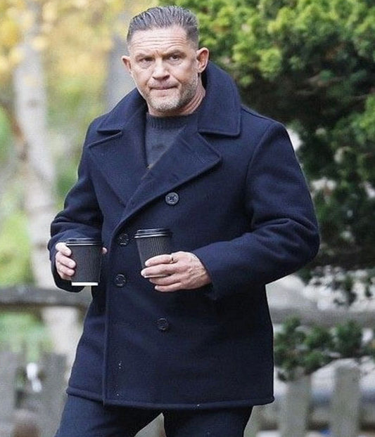 Harry Da Souza Mobland Blue Wool Coat