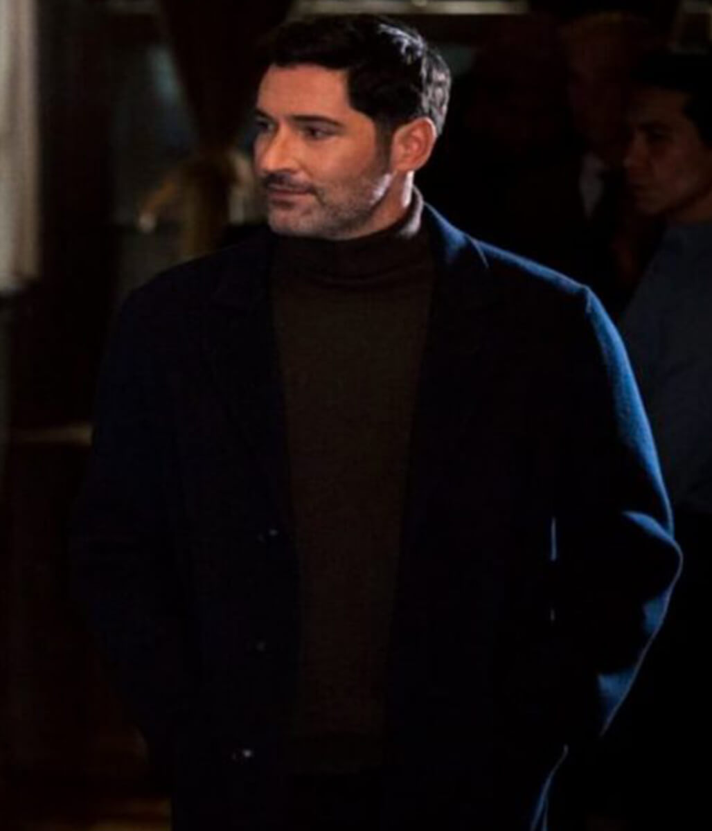 Hart Hoxton CIA 2026 Tom Ellis Blue Wool Coat