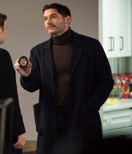 Hart Hoxton CIA 2026 Tom Ellis Blue Wool Coat