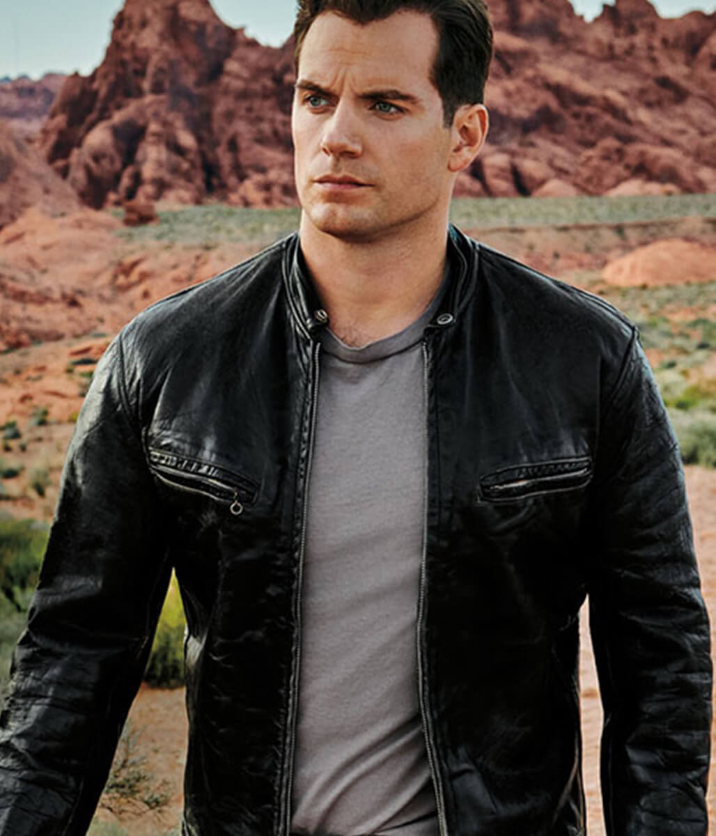 Henry Cavill Black Leather Jacket