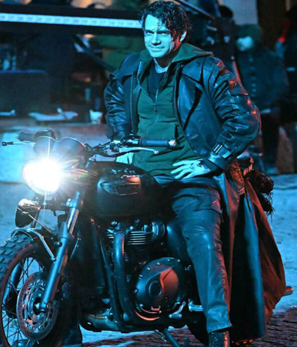 Henry Cavill Highlander 2026 Black Leather Coat
