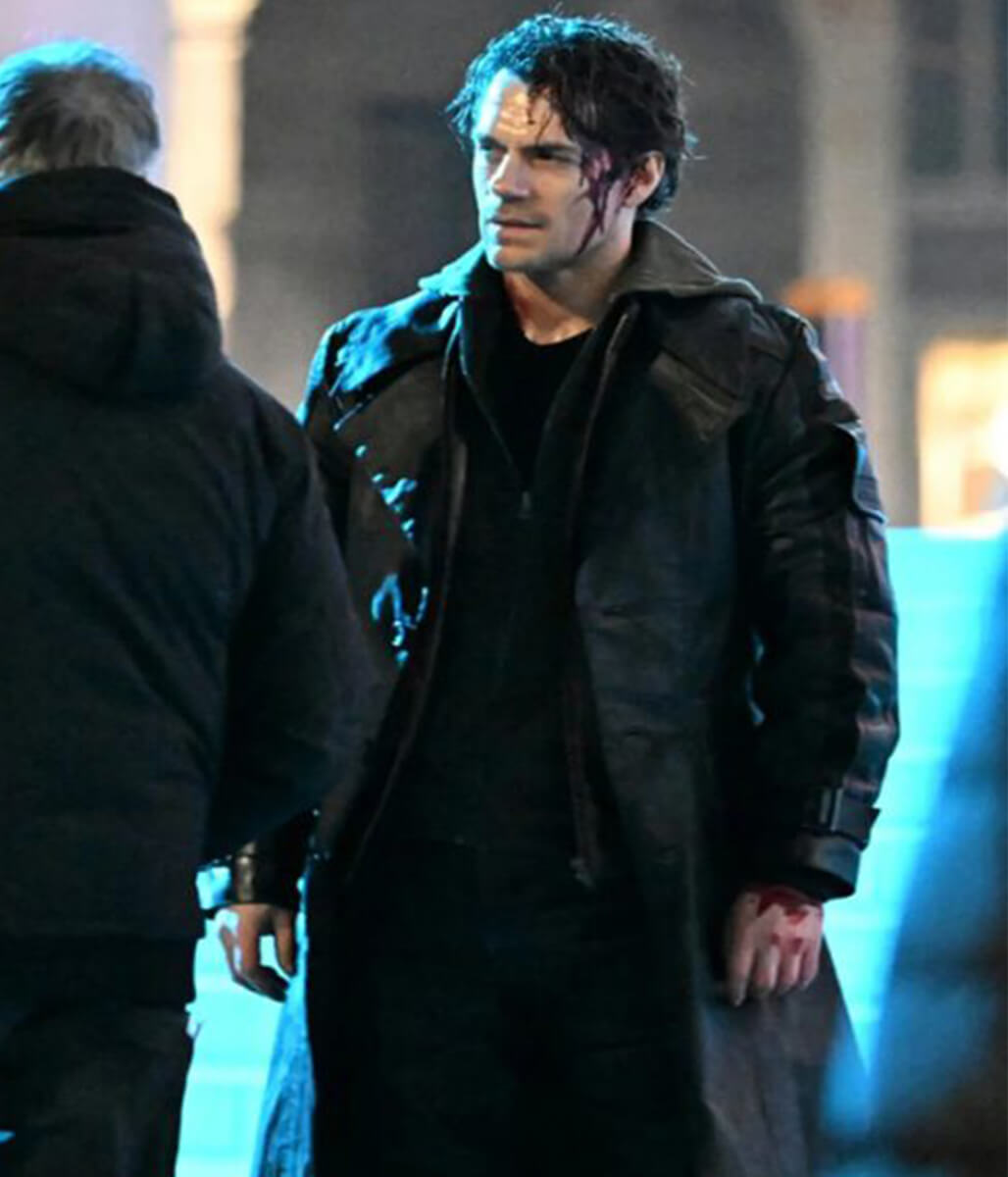 Henry Cavill Highlander 2026 Black Leather Coat