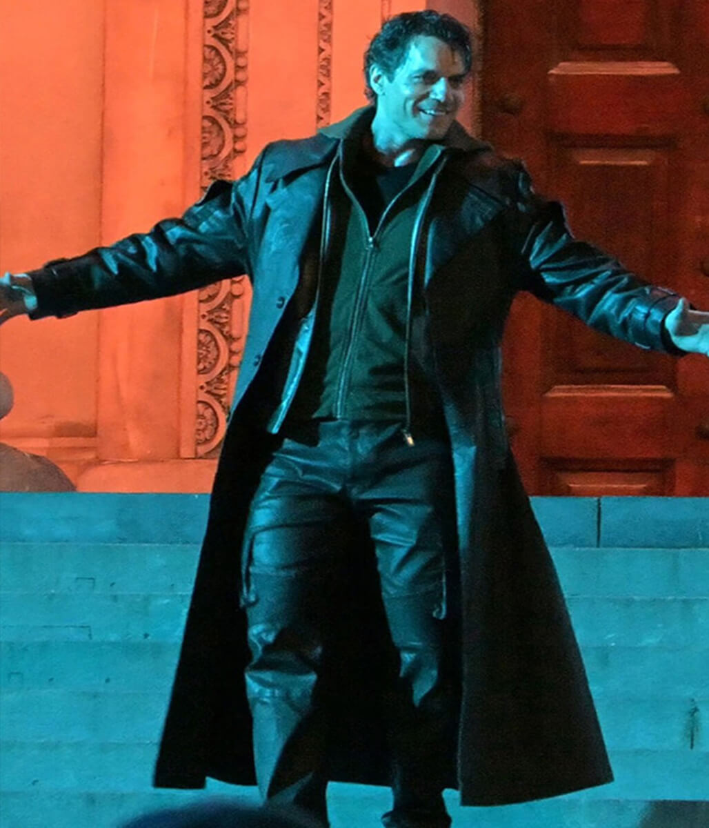 Henry Cavill Highlander 2026 Black Leather Coat