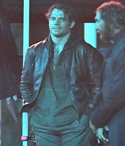 Henry Cavill Highlander 2026 Black Leather Jacket