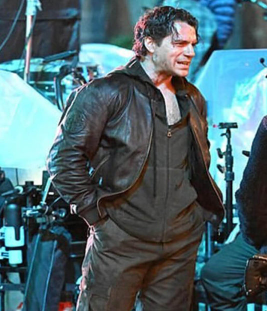 Henry Cavill Highlander 2026 Black Leather Jacket