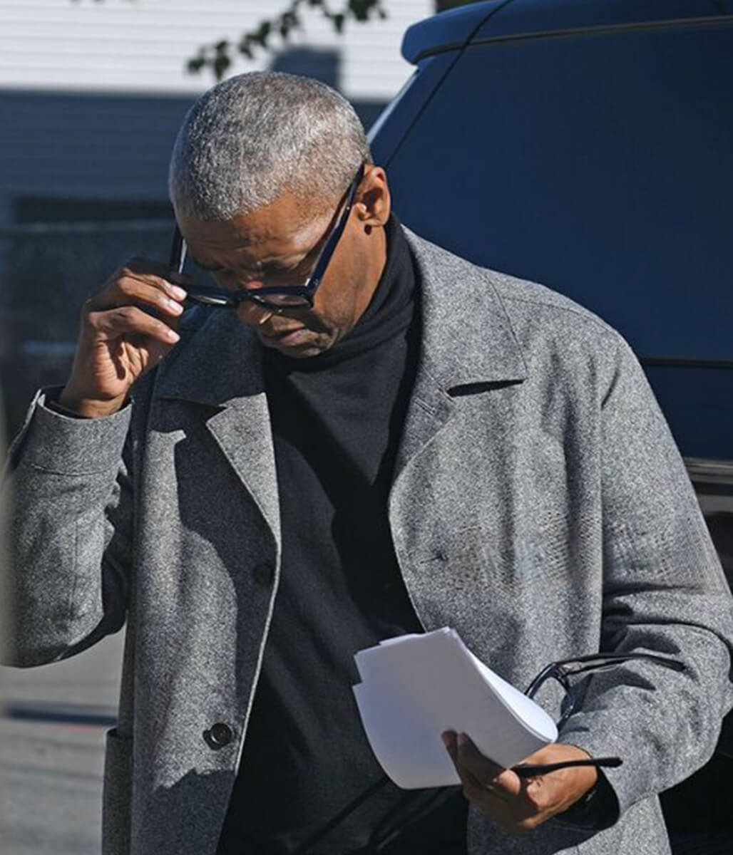 Here Comes the Flood 2026 Denzel Washington Gray Jacket