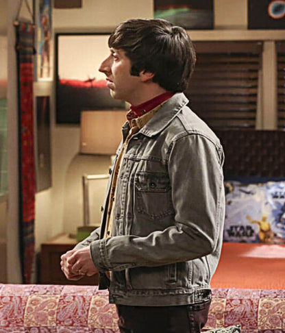 Howards Wolowitz Big Bang Theory S06 Grey Denim Jacket