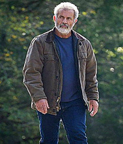 Hunting Season S1 Mel Gibson Brown Cotton Jacket