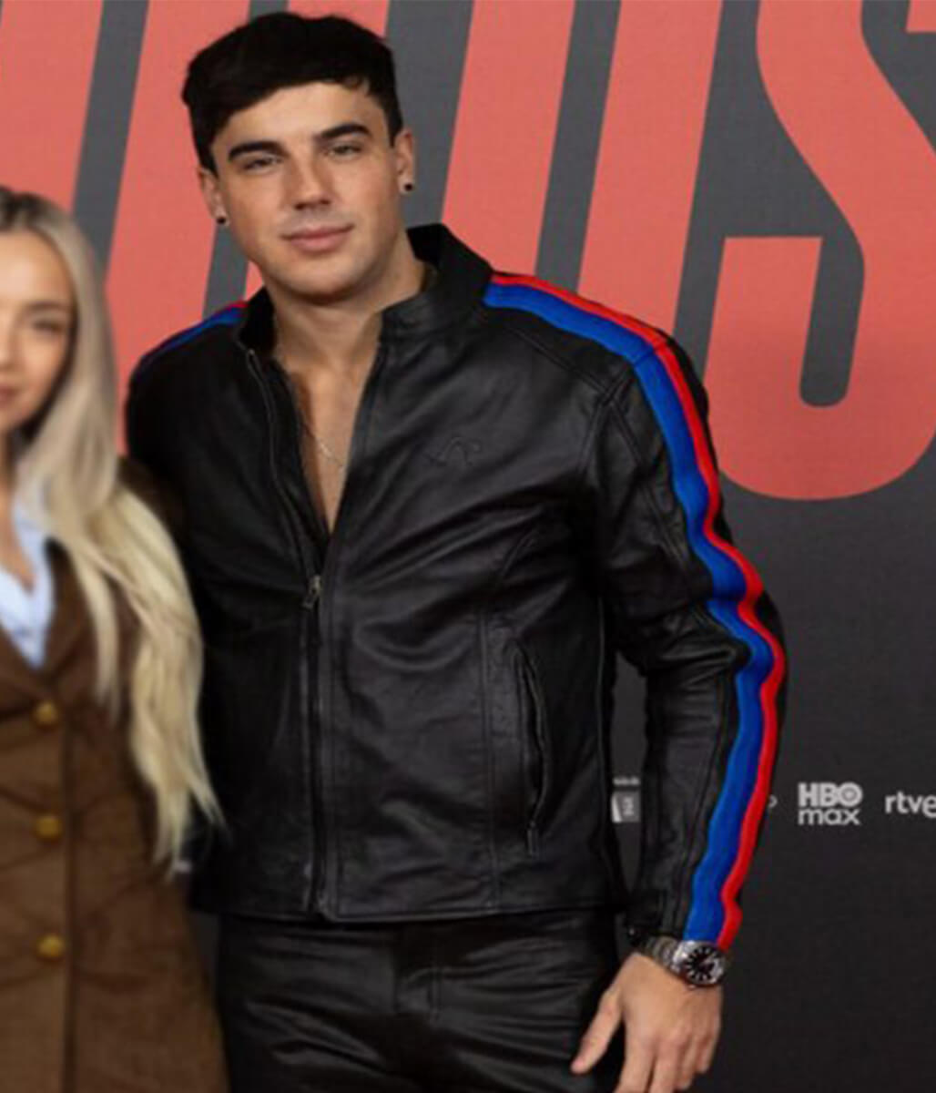 Idolos 2026 Oscar Casas Biker Black Leather Jacket