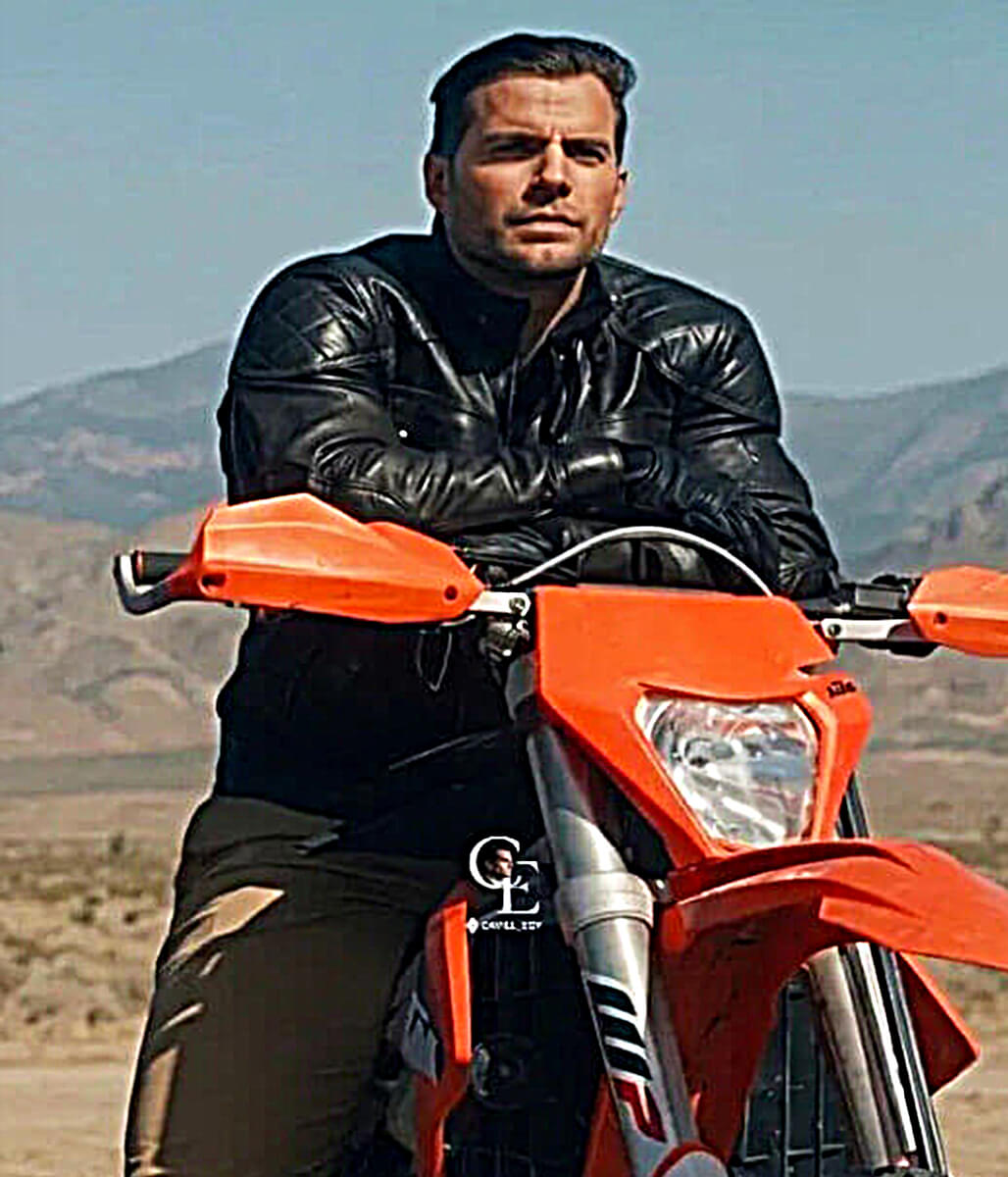 In The Grey 2026 Henry Cavill Black Leather Jacket