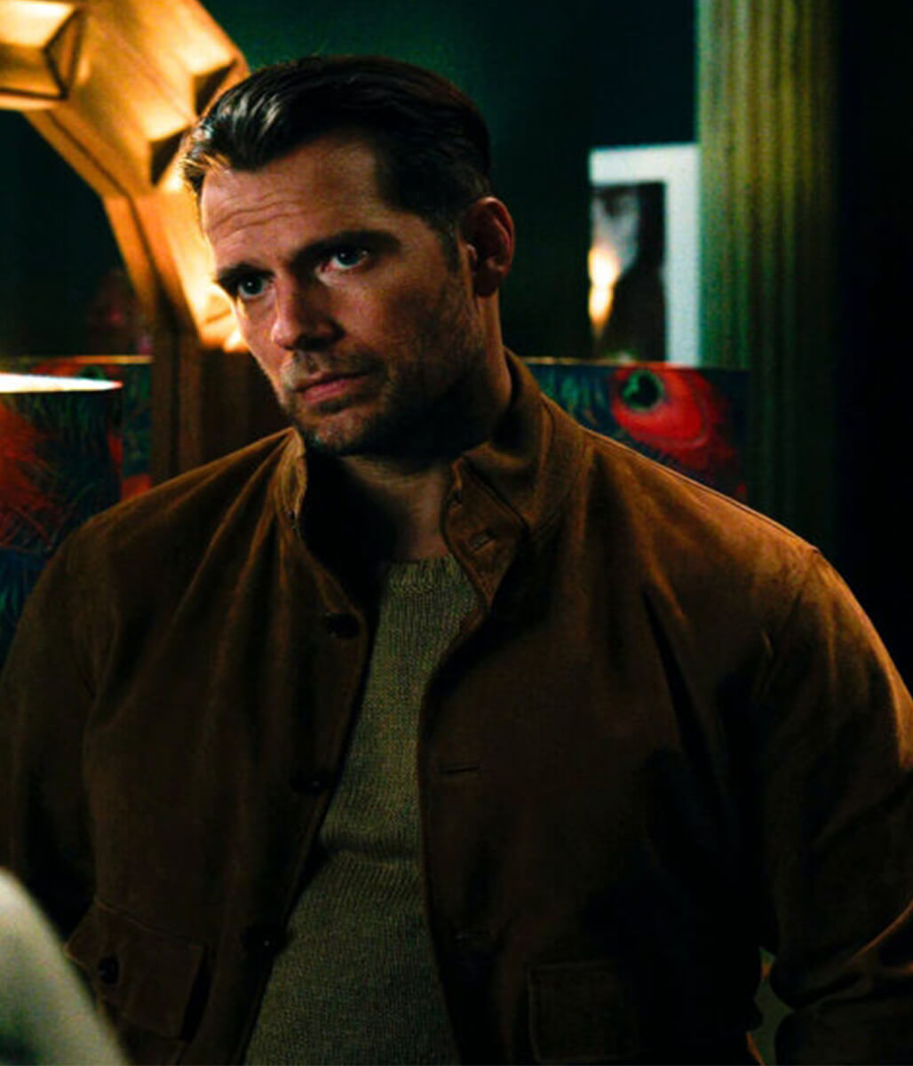 In the Grey 2026 Henry Cavill Brown Suede Jacket