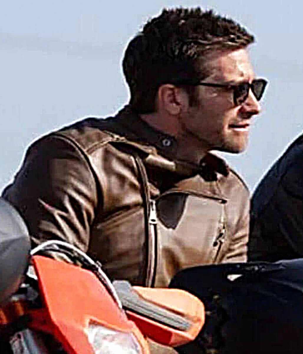 In The Grey 2026 Jack Gyllenhaal Brown Leather Jacket