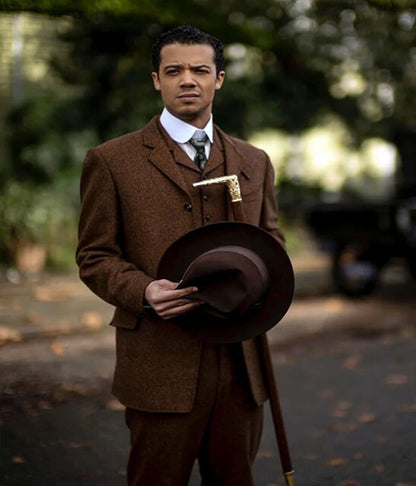 Interview With The Vampire S1 Jacob Anderson Brown Tweed Blazer