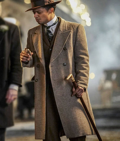 Interview With The Vampire S1 Jacob Anderson Brown Wool Coat
